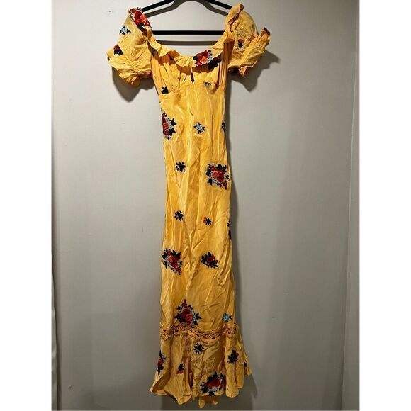 Free People Women's Multicolor Bali Santa Cruz Floral Maxi Dress Small NWOT - Picture 5 of 11